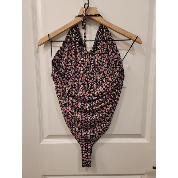 Wayf Halter Neck Floral Ditzy Bodysuit - Picture 2 of 7